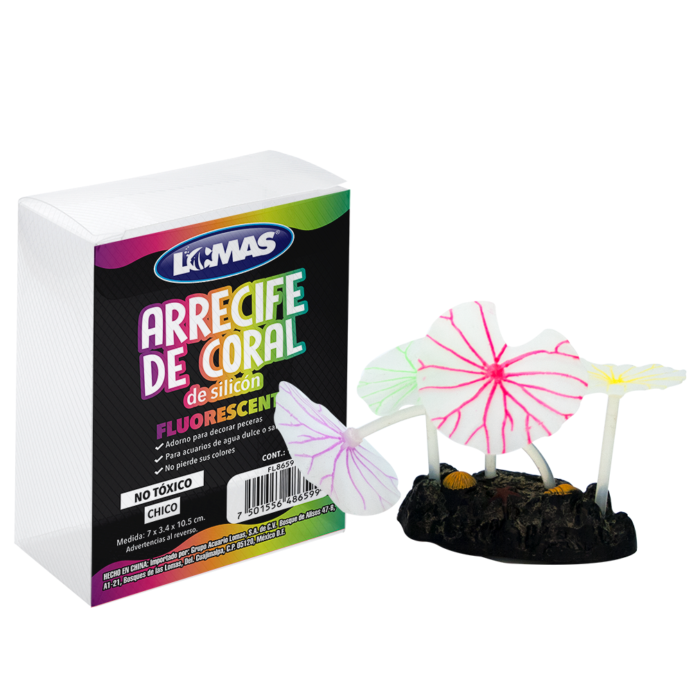 ARRECIFE DE CORAL CH FLUORESCENTE  COLORES SURTIDOS