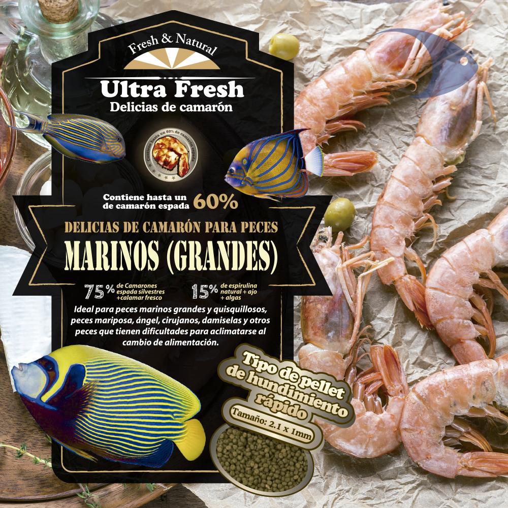 Alimento Delicias de Camarón Peces Marinos Grandes 60 g