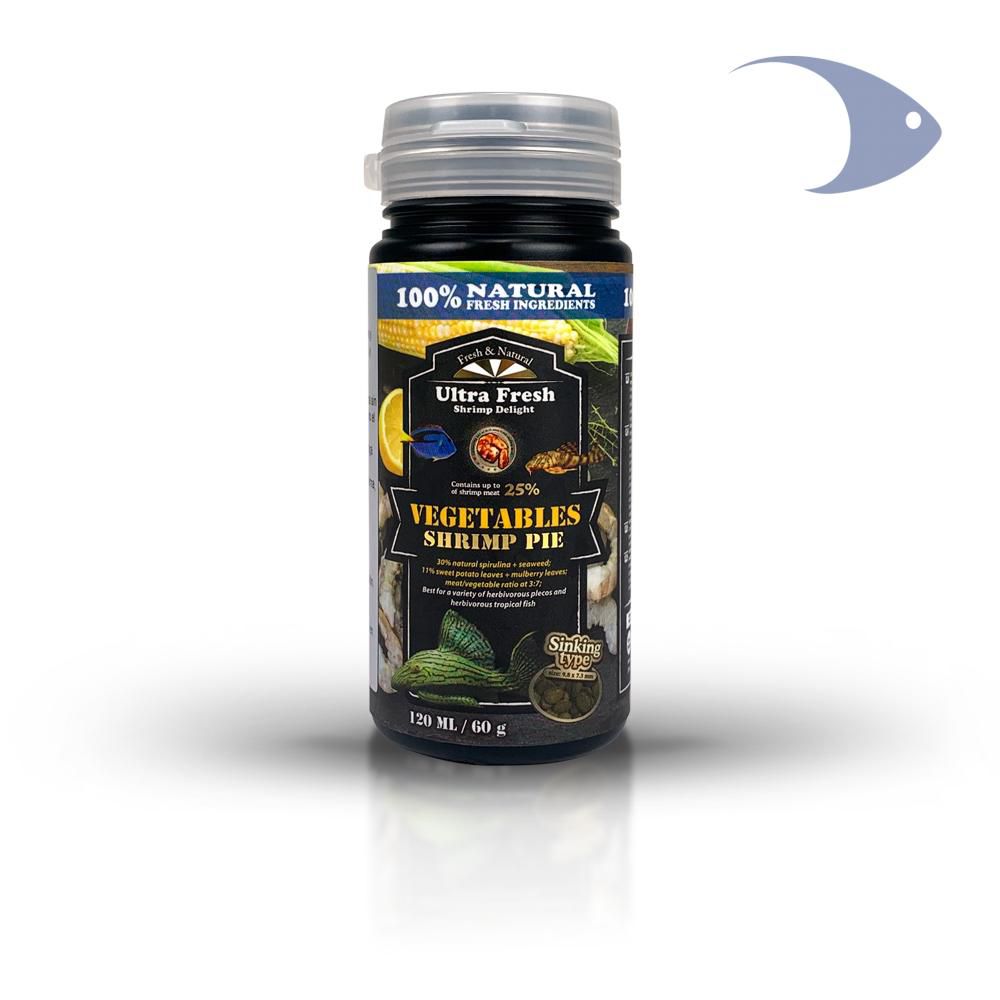 Pay de camarón con vegetales 120ml/60g