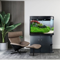 [BYZDT-815N] Acuario modernista forma de bala 184 L negro